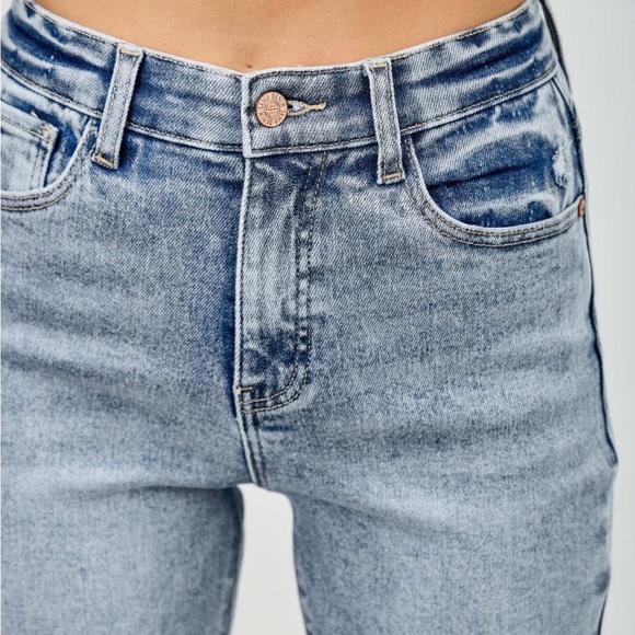 High Rise Kick Flare Pants With Rhinestone - Picture 5 of 9